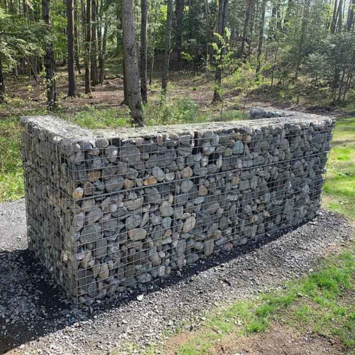 Gabion décoratif Demi Cube 50x30x50cm Instant Clôture